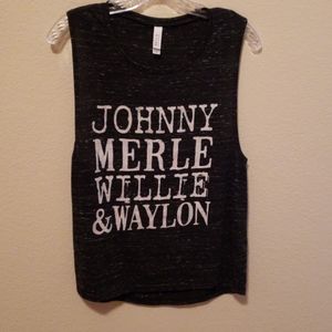 Bella Canvas Johnny Merle Willie & Waylon Tank